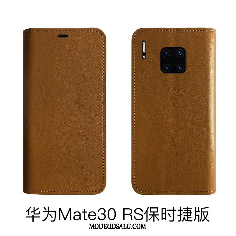 Huawei Mate 30 Rs Etui Cover Ægte Læder Folio Beskyttelse Cow