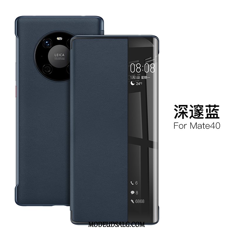 Huawei Mate 40 Etui Clamshell Alt Inklusive Læder Rød Cover