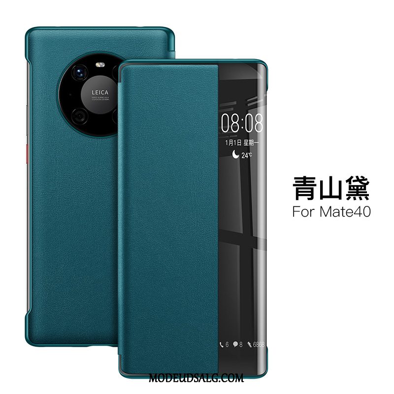 Huawei Mate 40 Etui Clamshell Alt Inklusive Læder Rød Cover