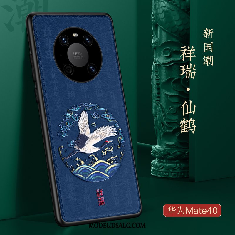 Huawei Mate 40 Etui Kinesisk Stil Cover Blød Tynd Beskyttelse