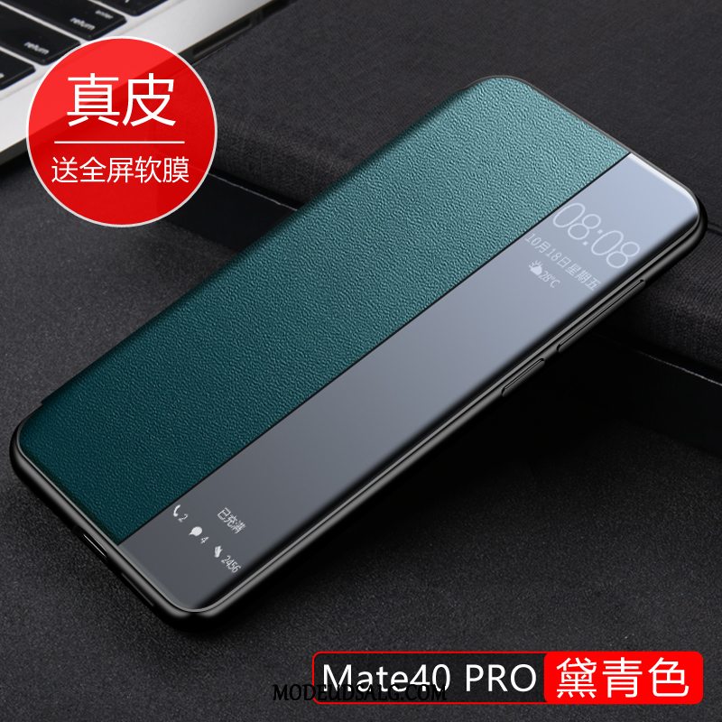 Huawei Mate 40 Pro Etui / Cover Alt Inklusive Ægte Læder Beskyttelse Tynd Clamshell