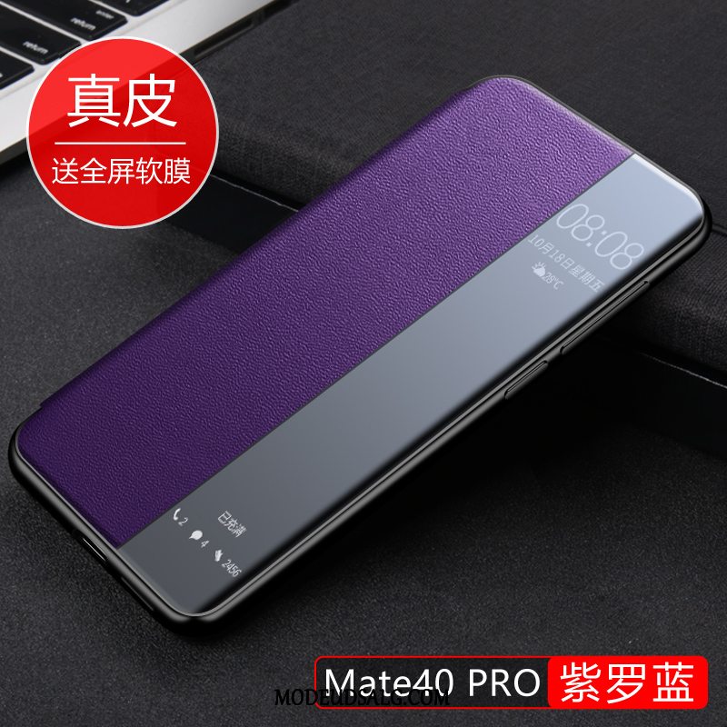 Huawei Mate 40 Pro Etui / Cover Alt Inklusive Ægte Læder Beskyttelse Tynd Clamshell