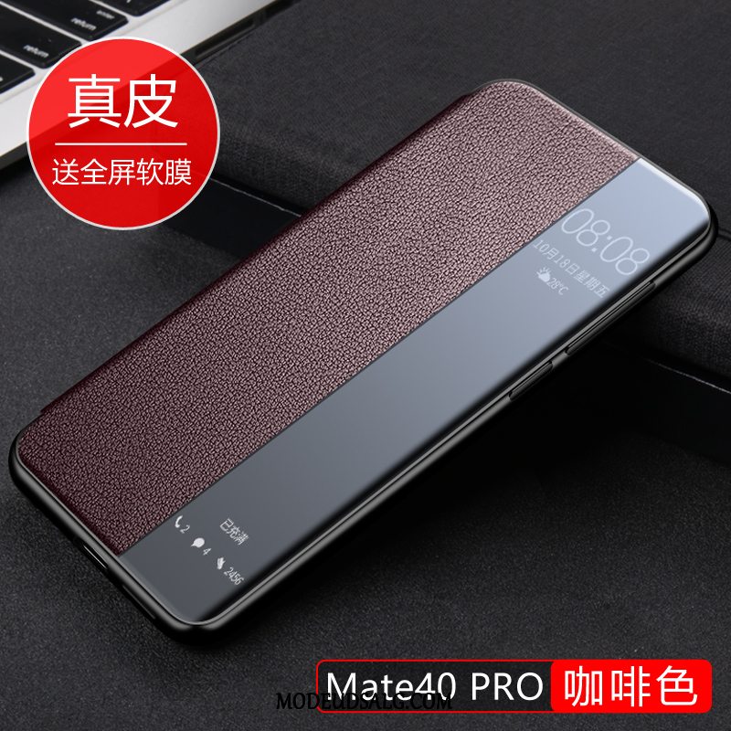 Huawei Mate 40 Pro Etui / Cover Alt Inklusive Ægte Læder Beskyttelse Tynd Clamshell