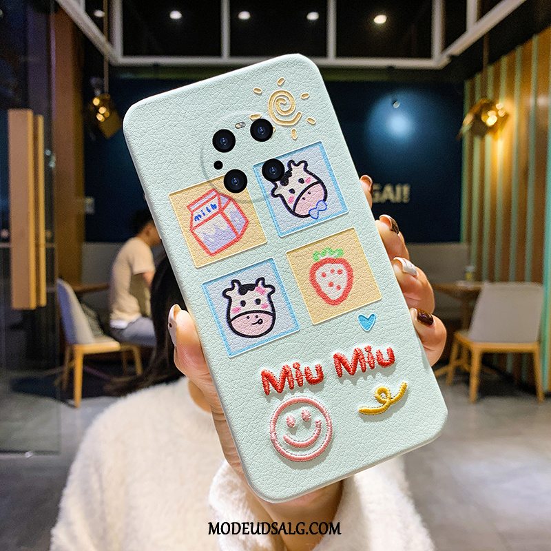 Huawei Mate 40 Pro Etui Kreativ Af Personlighed Broderi Cartoon Cow