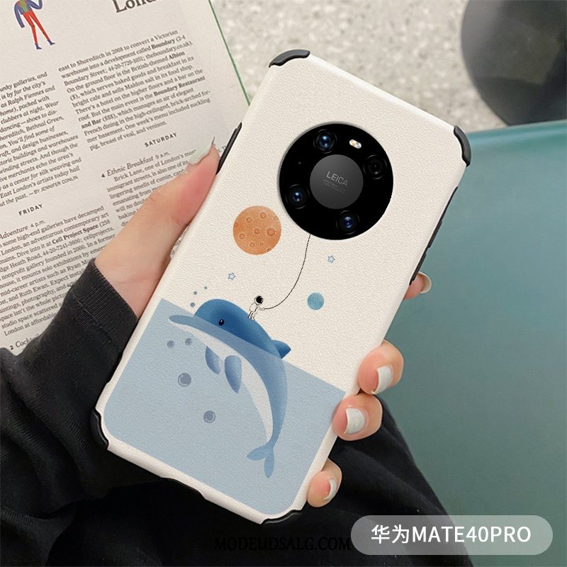 Huawei Mate 40 Pro Etui Mønster Hvid Silikone Ny Tynd