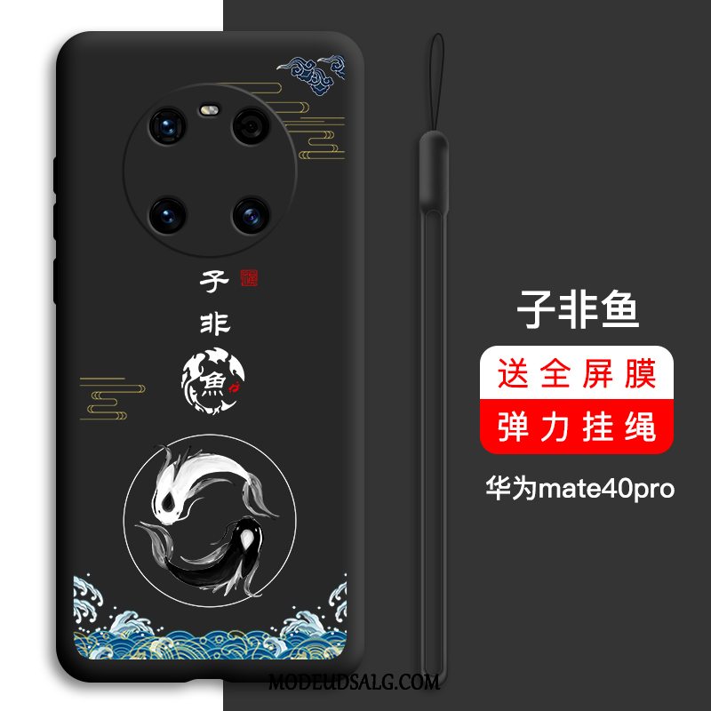 Huawei Mate 40 Pro Etui Net Red Silikone Alt Inklusive Tynd Anti-fald