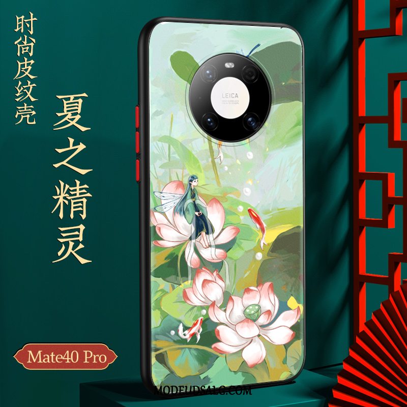 Huawei Mate 40 Pro Etui Trendy Grøn Silikone Alt Inklusive Kreativ