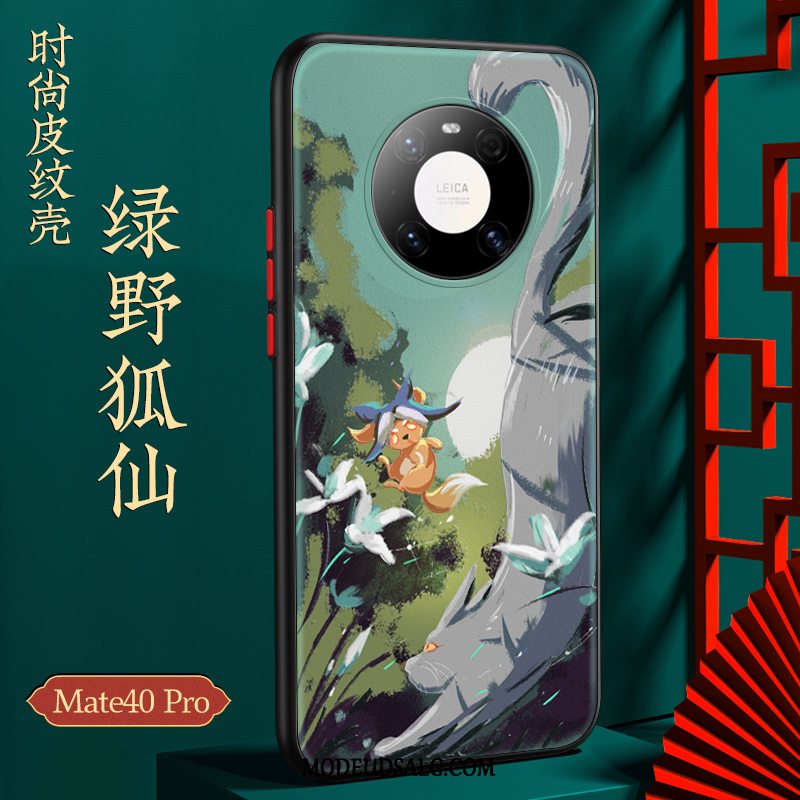 Huawei Mate 40 Pro Etui Trendy Grøn Silikone Alt Inklusive Kreativ