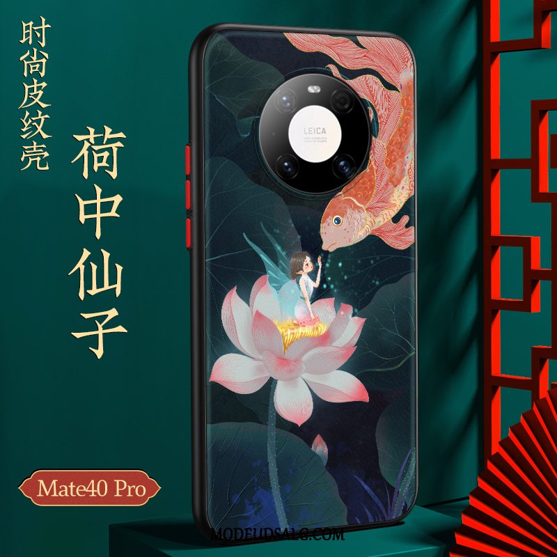 Huawei Mate 40 Pro Etui Trendy Grøn Silikone Alt Inklusive Kreativ