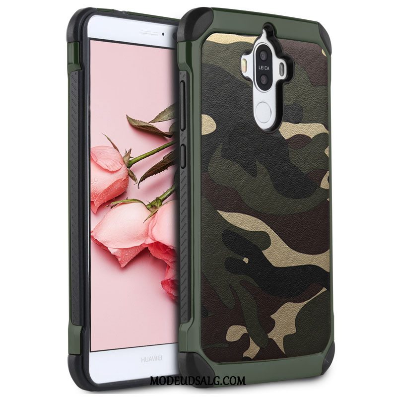 Huawei Mate 9 Etui Camouflage Trendy Grøn Silikone Gasbag