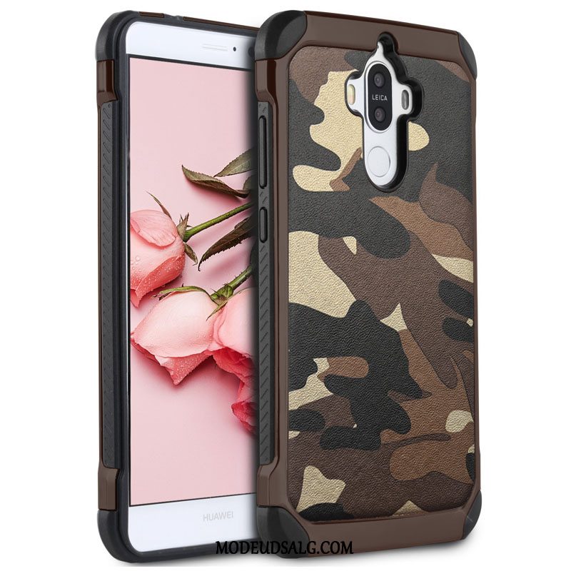 Huawei Mate 9 Etui Camouflage Trendy Grøn Silikone Gasbag