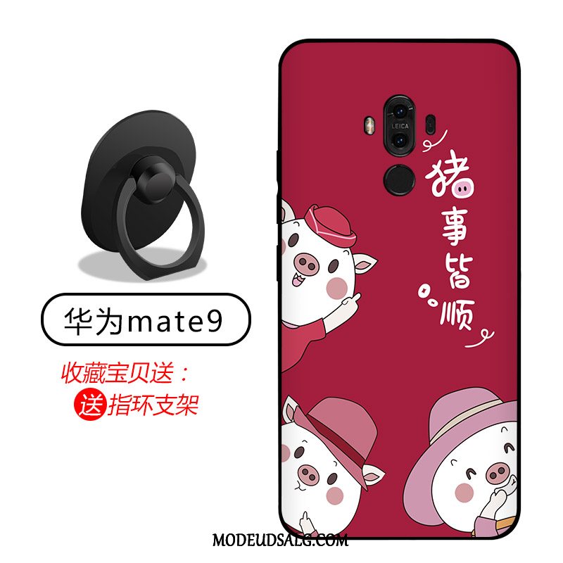 Huawei Mate 9 Etui Cover Blød Cartoon Alt Inklusive Rød