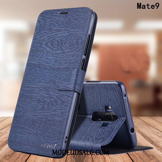 Huawei Mate 9 Etui / Cover Silikone Lædertaske Clamshell Anti-fald Rød