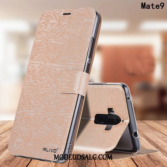 Huawei Mate 9 Etui / Cover Silikone Lædertaske Clamshell Anti-fald Rød