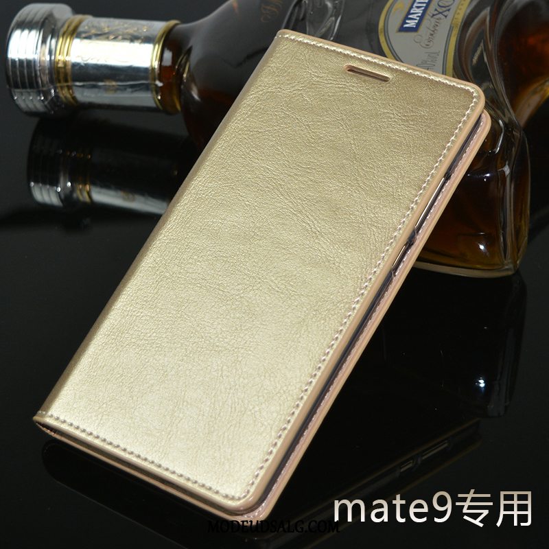 Huawei Mate 9 Etui / Cover Ægte Læder Lædertaske Beskyttelse Blå