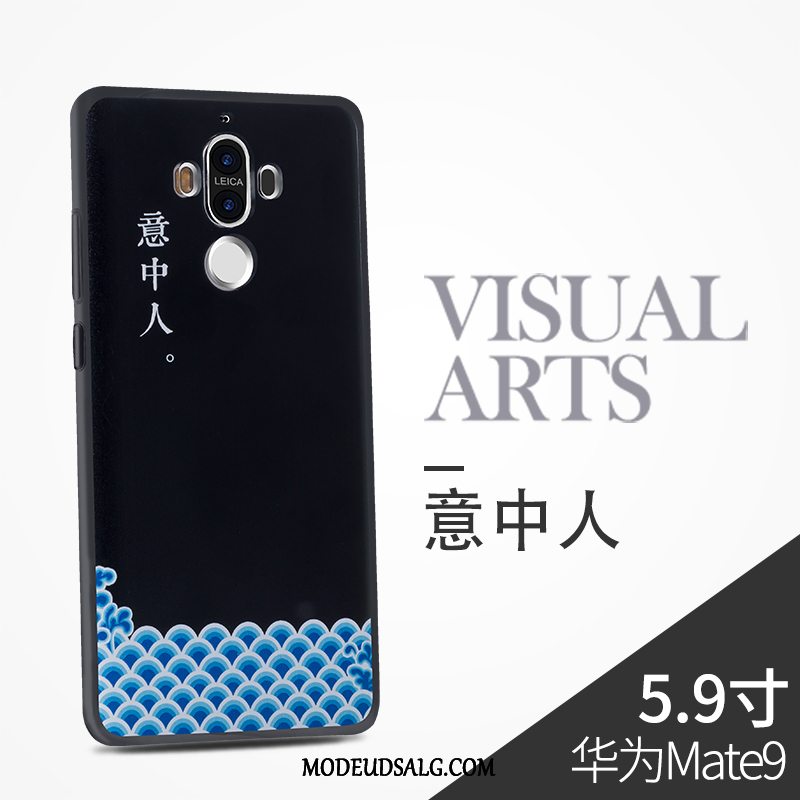 Huawei Mate 9 Etui Rød Cover Kinesisk Stil Kunst Alt Inklusive