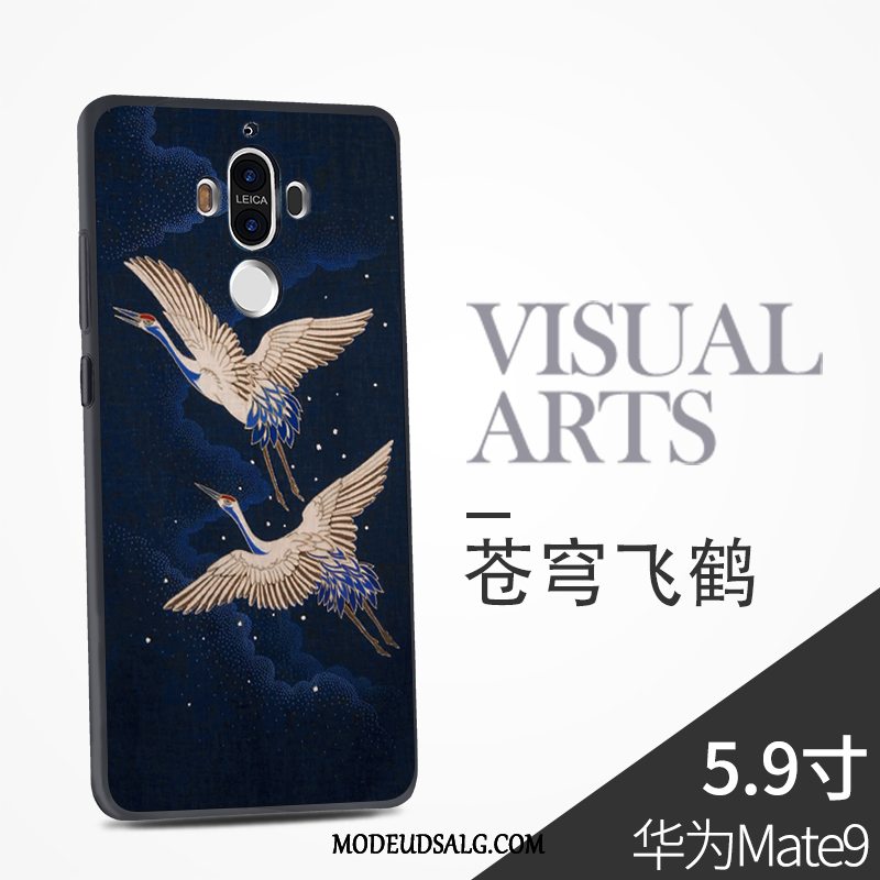 Huawei Mate 9 Etui Rød Cover Kinesisk Stil Kunst Alt Inklusive