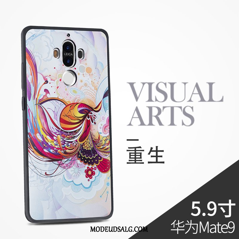 Huawei Mate 9 Etui Rød Cover Kinesisk Stil Kunst Alt Inklusive