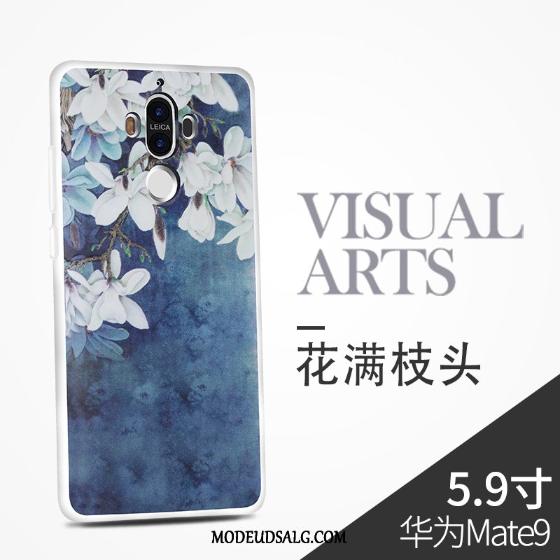 Huawei Mate 9 Etui Rød Cover Kinesisk Stil Kunst Alt Inklusive