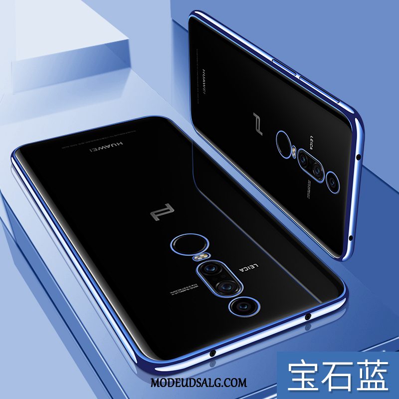 Huawei Mate Rs Etui Anti-fald Gennemsigtig Blå Silikone