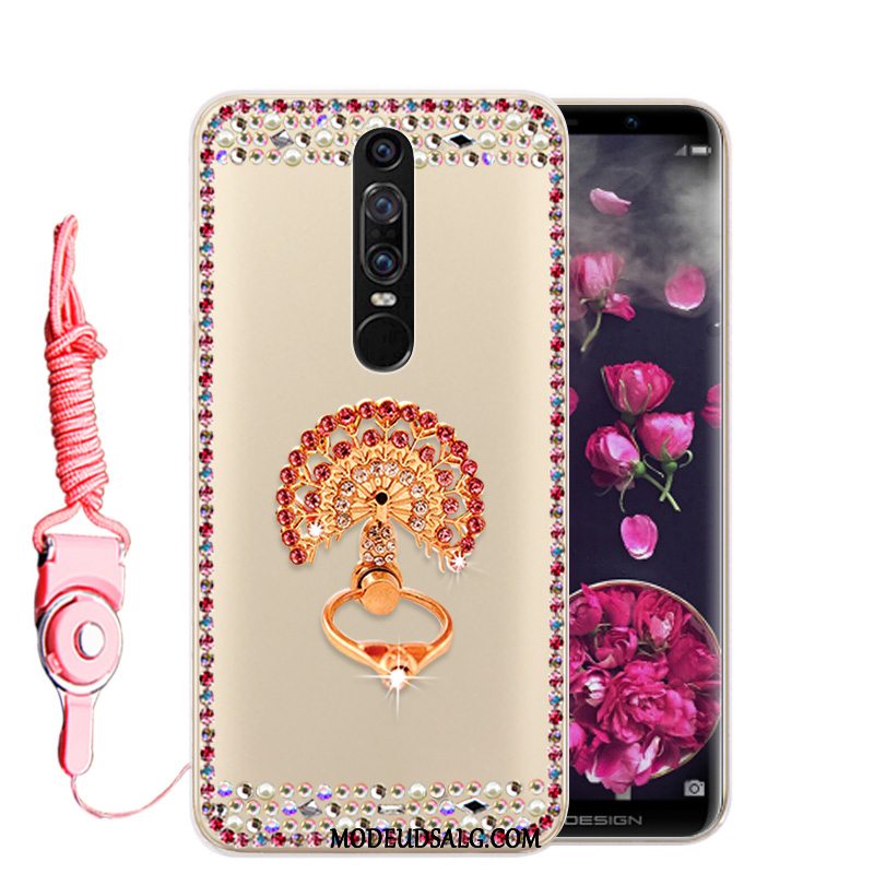 Huawei Mate Rs Etui Blød Cover Grøn Strass Anti-fald