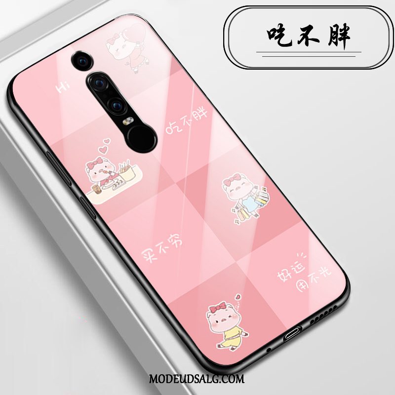 Huawei Mate Rs Etui Cover Glas Cartoon Lyserød