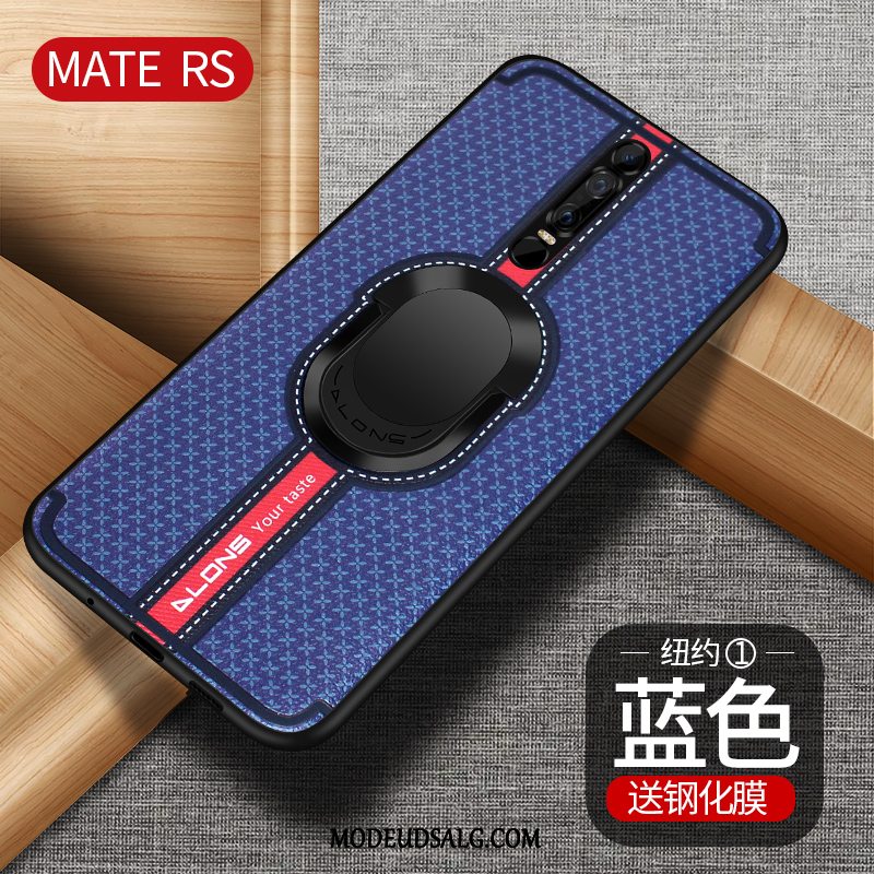 Huawei Mate Rs Etui Rød Silikone Malet Beskyttelse Nubuck