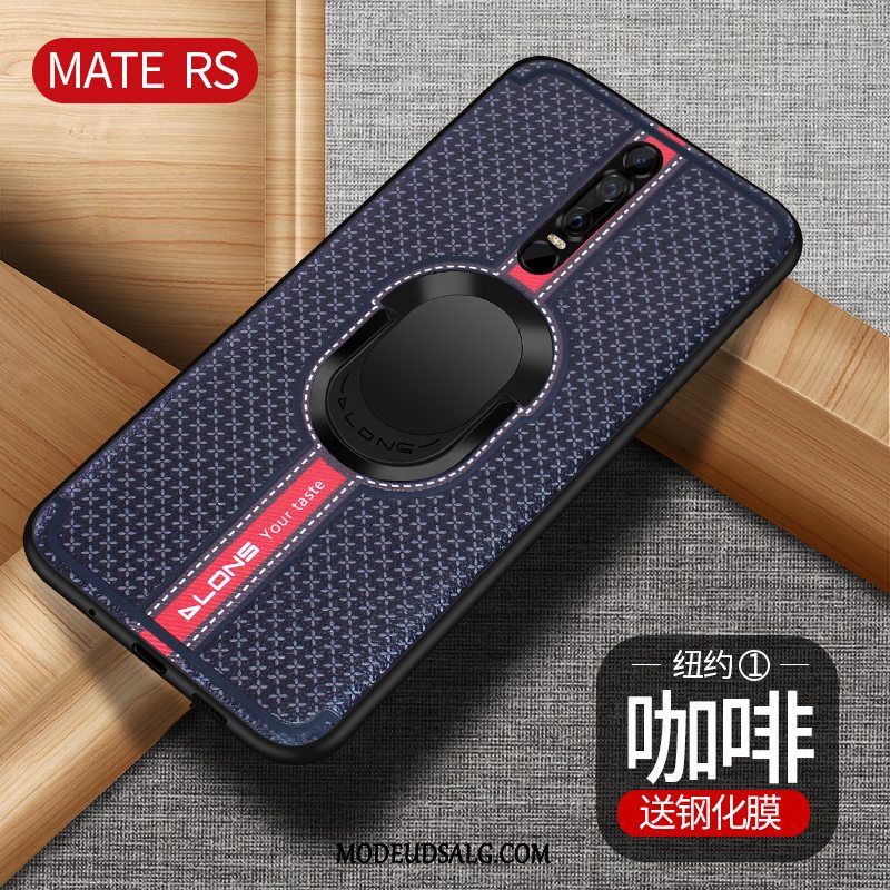 Huawei Mate Rs Etui Rød Silikone Malet Beskyttelse Nubuck