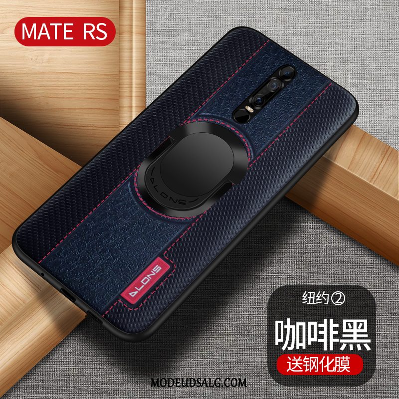 Huawei Mate Rs Etui Rød Silikone Malet Beskyttelse Nubuck