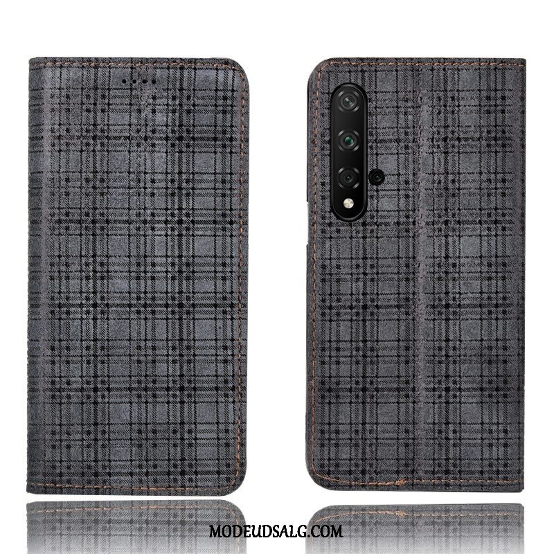 Huawei Nova 5t Etui Beskyttelse Anti-fald Mønster Ternede Cover