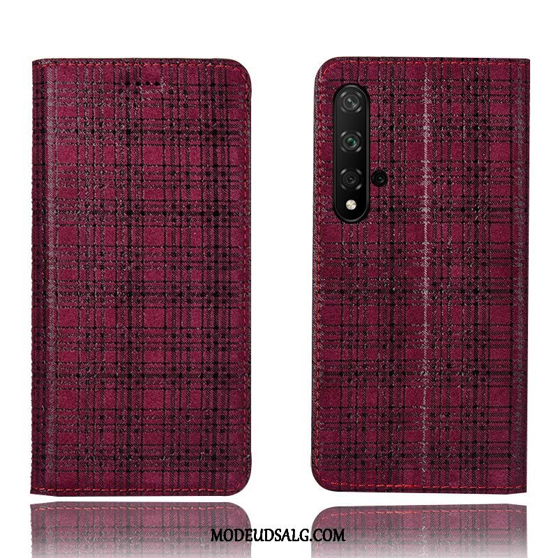 Huawei Nova 5t Etui Beskyttelse Anti-fald Mønster Ternede Cover