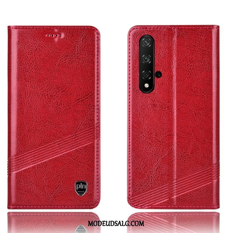 Huawei Nova 5t Etui Beskyttelse Cover Ægte Læder Alt Inklusive Folio