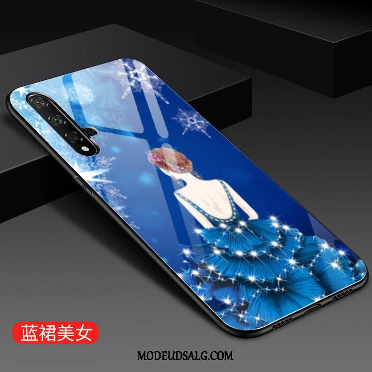 Huawei Nova 5t Etui Blå Mode Frisk Trend Anti-fald