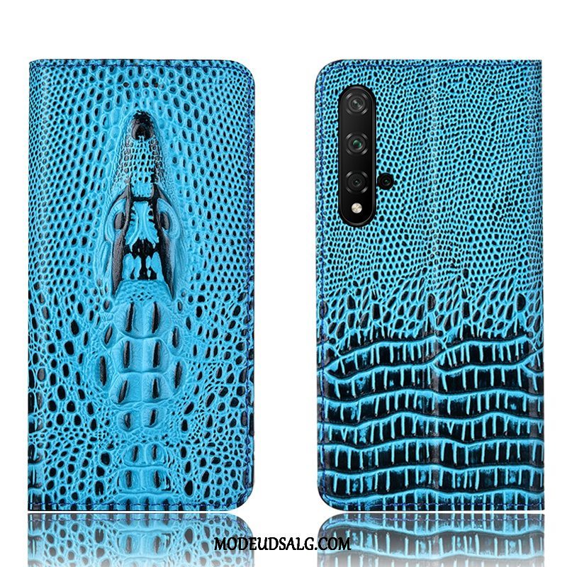 Huawei Nova 5t Etui / Cover Ægte Læder Beskyttelse Anti-fald Krokodille