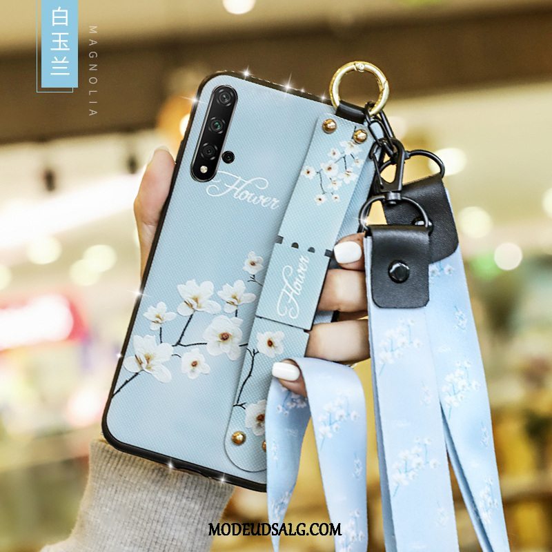 Huawei Nova 5t Etui Nubuck Blå Kreativ Blød Anti-fald