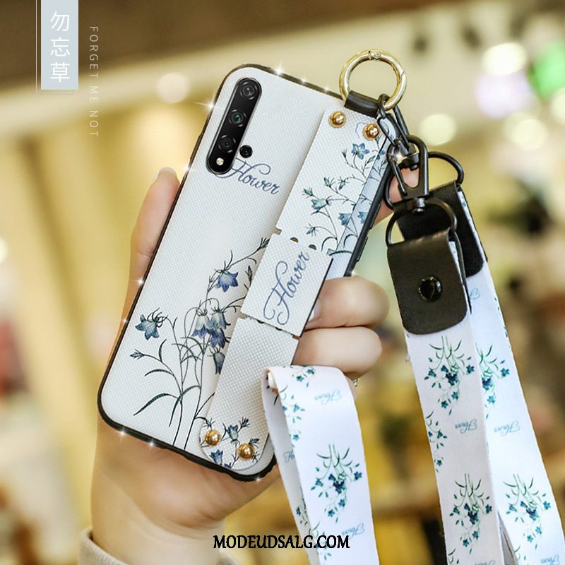 Huawei Nova 5t Etui Nubuck Blå Kreativ Blød Anti-fald