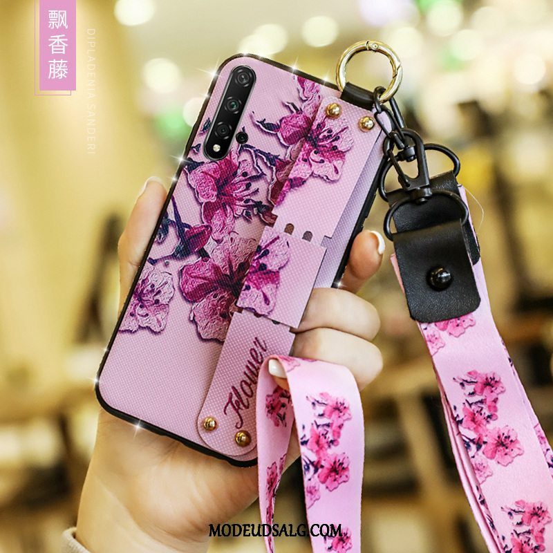 Huawei Nova 5t Etui Nubuck Blå Kreativ Blød Anti-fald