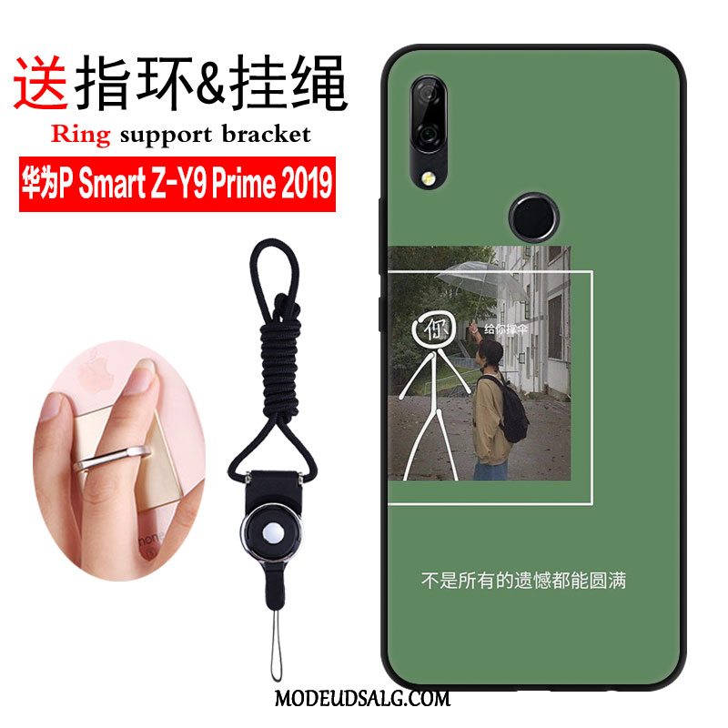 Huawei P Smart 2019 Etui Anti-fald Beskyttelse Trend Nubuck Gul