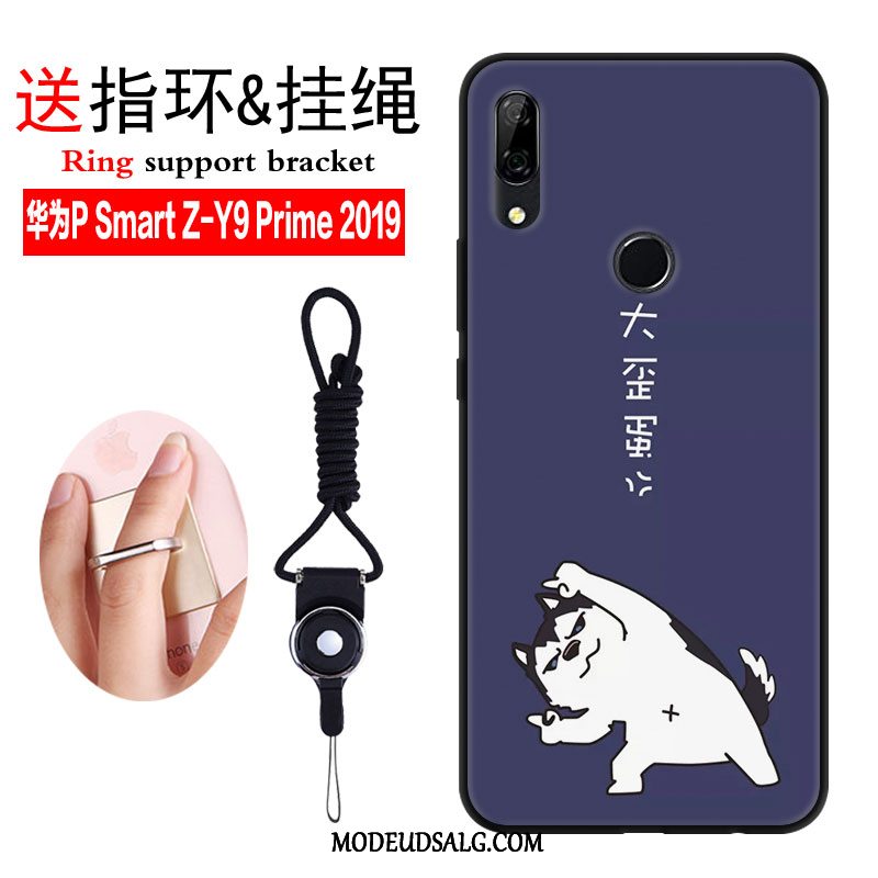 Huawei P Smart 2019 Etui Anti-fald Beskyttelse Trend Nubuck Gul