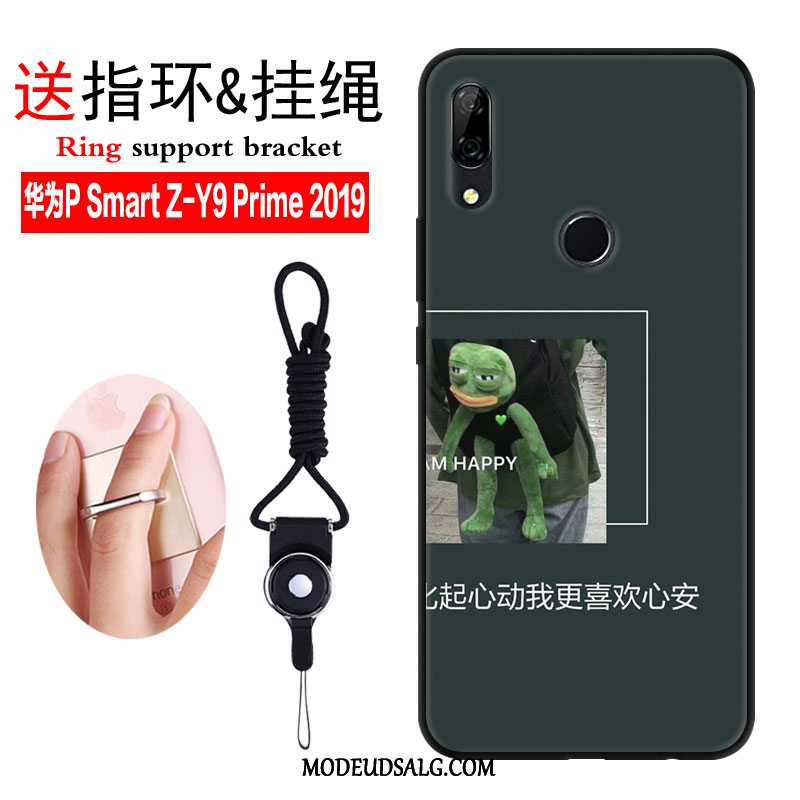 Huawei P Smart 2019 Etui Anti-fald Beskyttelse Trend Nubuck Gul