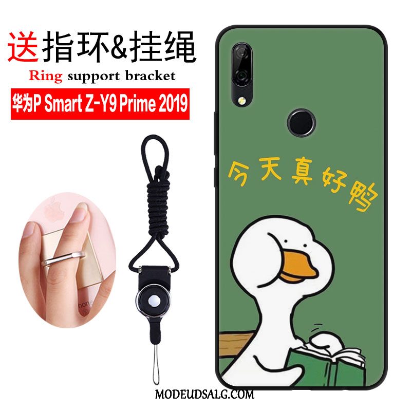 Huawei P Smart 2019 Etui Anti-fald Beskyttelse Trend Nubuck Gul