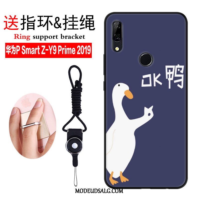 Huawei P Smart 2019 Etui Anti-fald Beskyttelse Trend Nubuck Gul