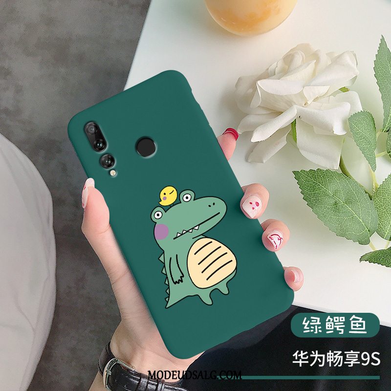 Huawei P Smart+ 2019 Etui Blød Anti-fald Krokodille Silikone Blå