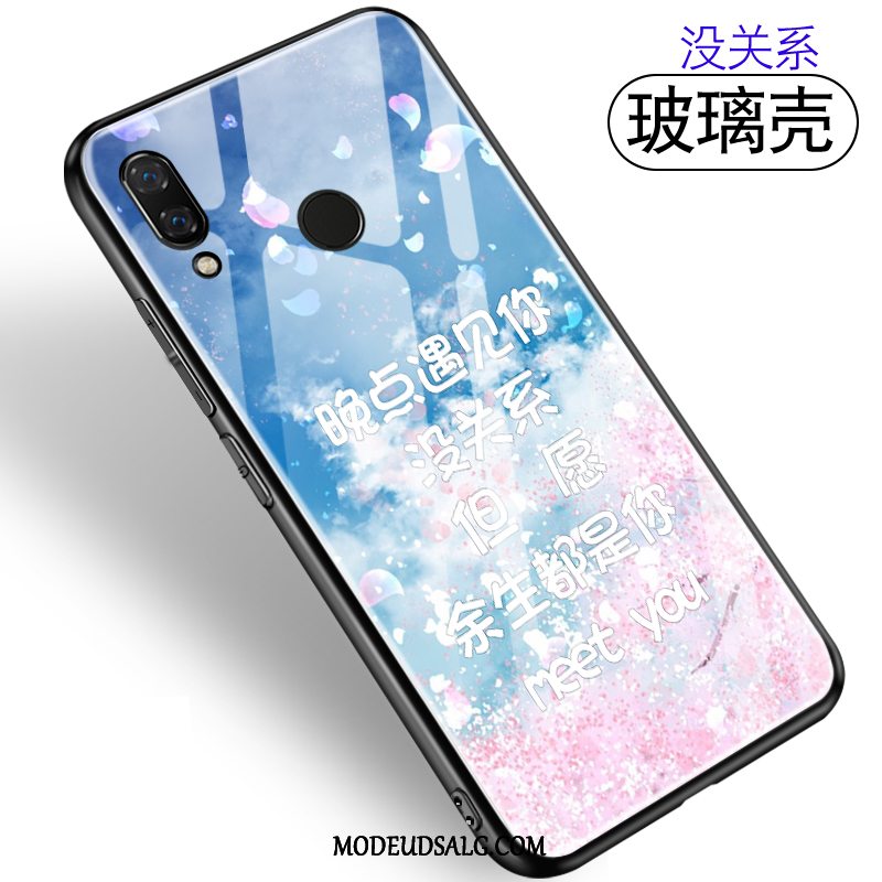 Huawei P Smart 2019 Etui / Cover Alt Inklusive Hærdet Glas Beskyttelse Blå Af Personlighed