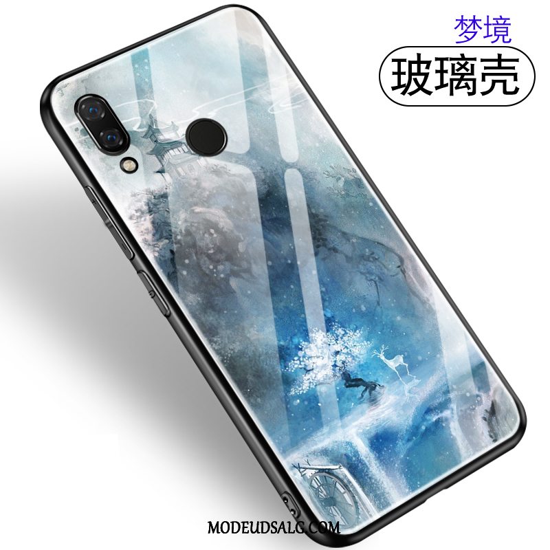 Huawei P Smart 2019 Etui / Cover Alt Inklusive Hærdet Glas Beskyttelse Blå Af Personlighed