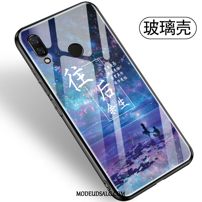 Huawei P Smart 2019 Etui / Cover Alt Inklusive Hærdet Glas Beskyttelse Blå Af Personlighed