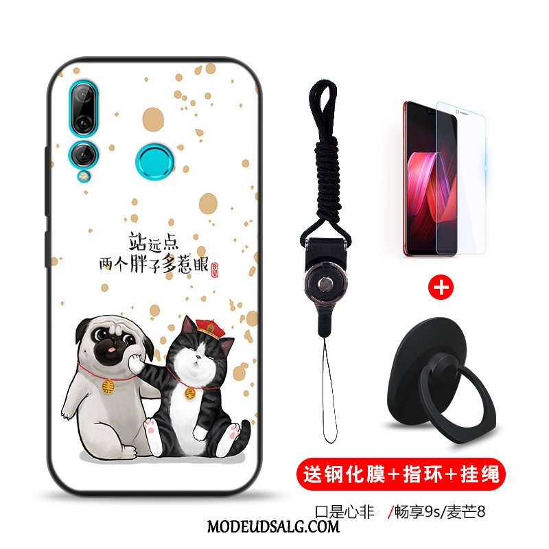 Huawei P Smart+ 2019 Etui / Cover Anti-fald Blå Silikone Beskyttelse Cartoon