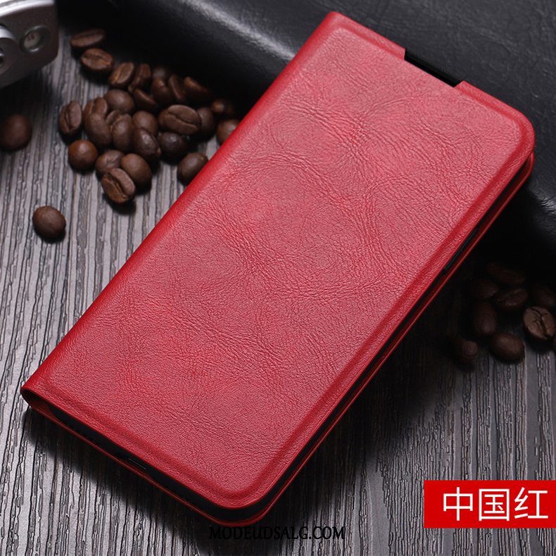 Huawei P Smart+ 2019 Etui / Cover Folio Rød Beskyttelse Lædertaske