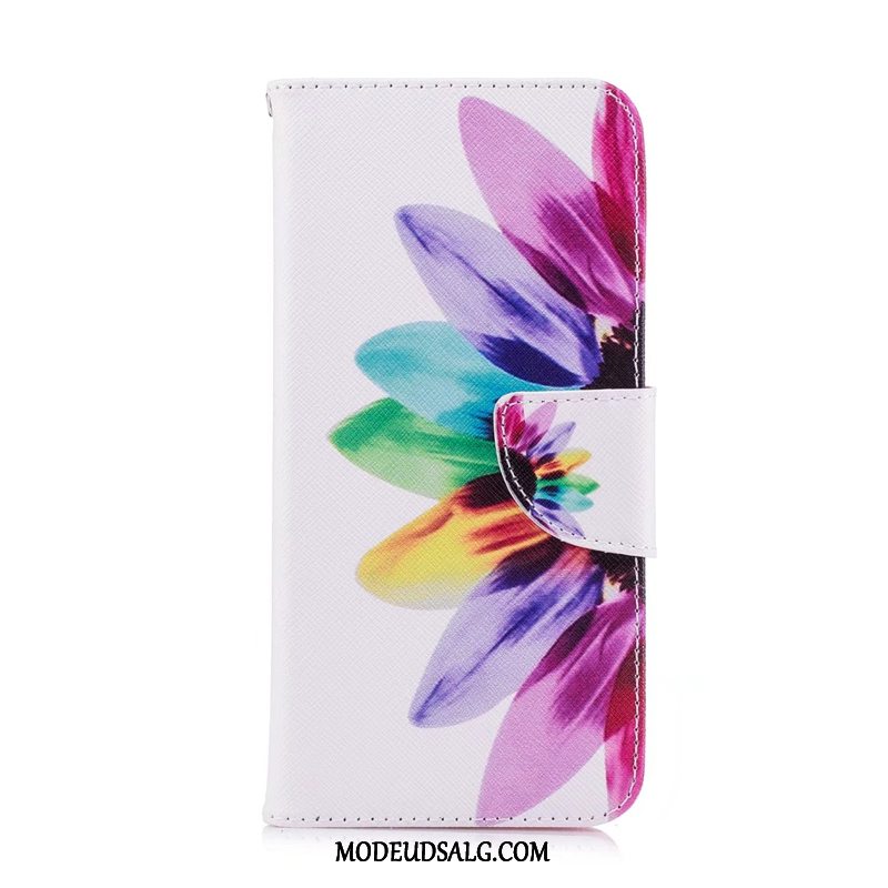 Huawei P Smart 2019 Etui Cover Hvid Lædertaske Beskyttelse Folio