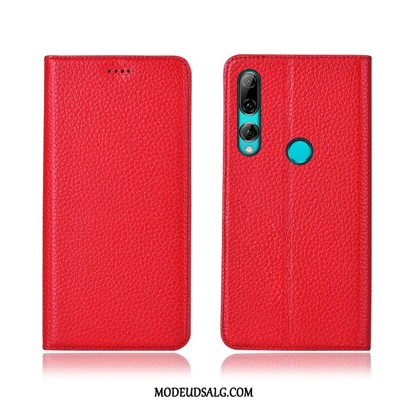 Huawei P Smart+ 2019 Etui / Cover Ny Silikone Sort Clamshell Lædertaske